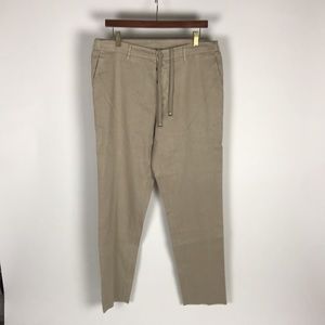 Altea Milano mens Linen/ cotton drawstring chino pants US Size XL